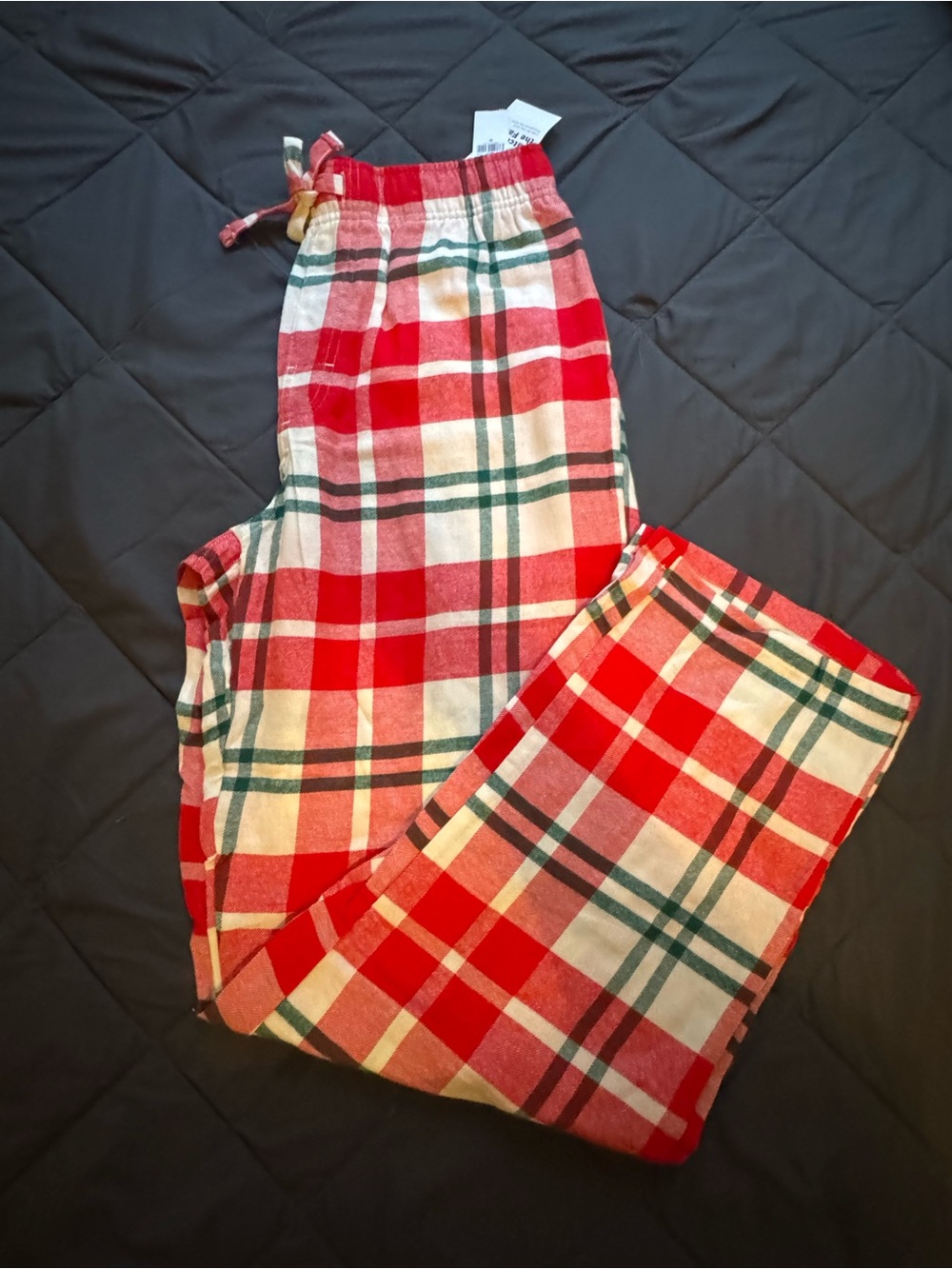 Old Navy Red Plaid Kids Pajama Bottoms